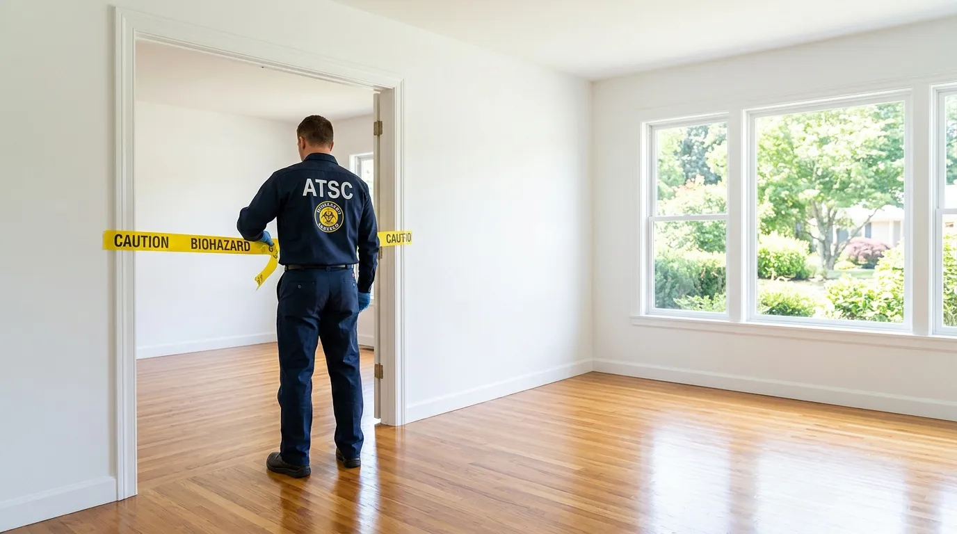 Certified biohazard cleanup crew performing Decomposition Cleanup in Loudon